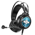 Virtual Sound Gaming Headphones With Microphone with 7 colors breathing light.